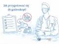 Lista kontrolna, zakaz jedzenia i picia, żołądek i lekarz w masce. Kluczowe wskazówki dotyczące przygotowania do gastroskopii.