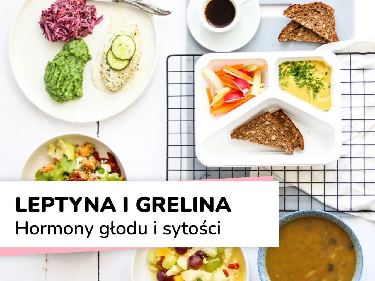 Zdrowe posiłki, które wpływają na hormony głodu i sytości, jak grelina. Dania z kurczakiem, warzywami i pieczywem.