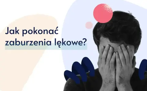 Mężczyzna z rękami na twarzy, symbolizujący nerwicę i pytanie: "Jak pokonać zaburzenia lękowe?".
