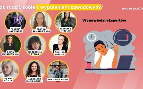 Ekspertki omawiają, jak radzić sobie z wypaleniem zawodowym. Ilustracja przedstawia zmęczoną osobę przy laptopie z ikoną rozładowanej baterii.