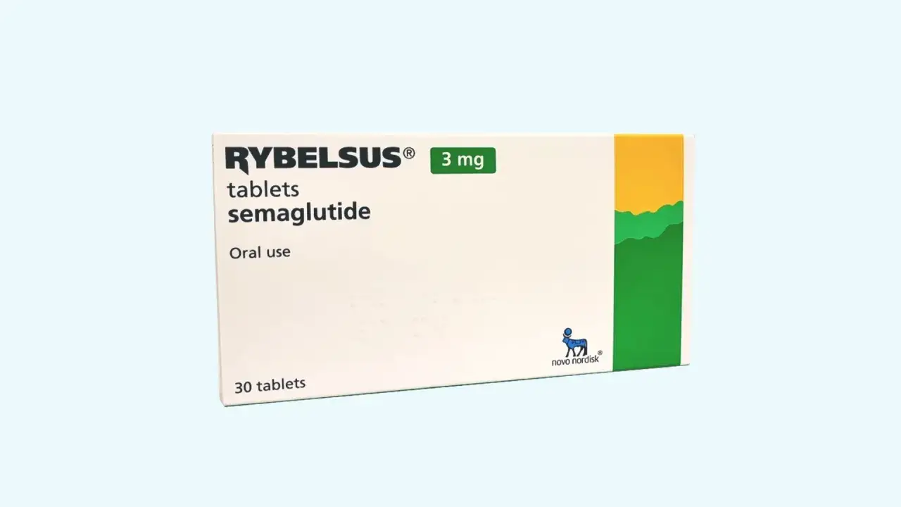 Opakowanie leku Rybelsus 3 mg, semaglutyd. Sprawdź aktualną rybelsus cena.